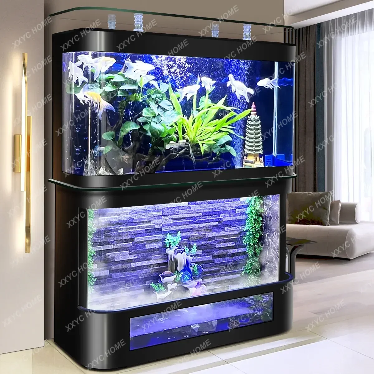 

Fish Tank Large 2023 New Home Living Room Small Glass Vertical Ecological Turtle Dedicated Aquarium