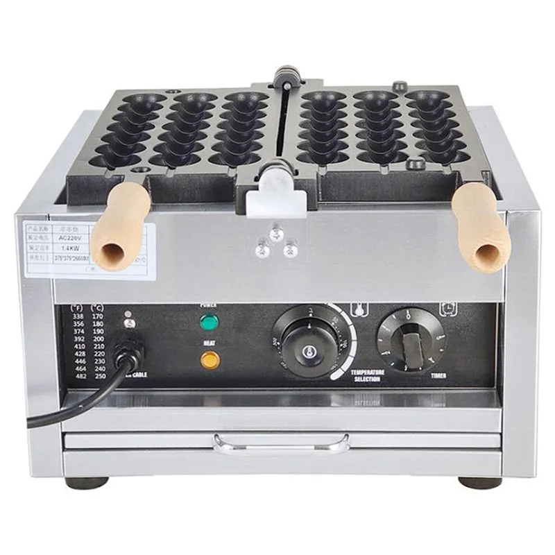 Commercial 1500W Waffle Maker / with Skewers Candied Haws Feature Hairy s Waffle Baker for Business Use