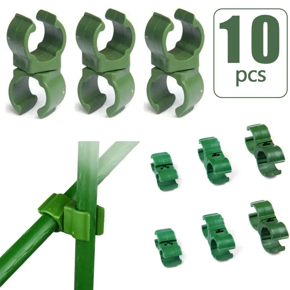 

10pcs New 8-20mm Fixed Cross Clip Plant Support Joint Fastener Plant Frame Clips 360 Adjustable Plant Support Rod Clip Garden