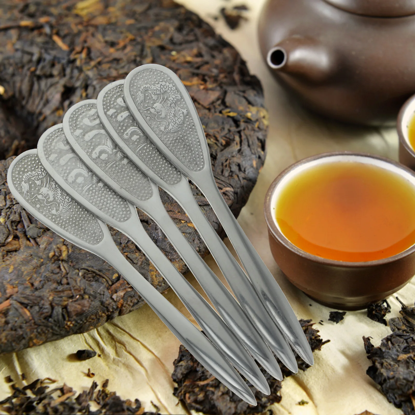 

5Pcs Stainless Steel Tea Knife Needle Strong Tool for Compressed Cake Puerh Breaker Professional Tea Preparation Gear