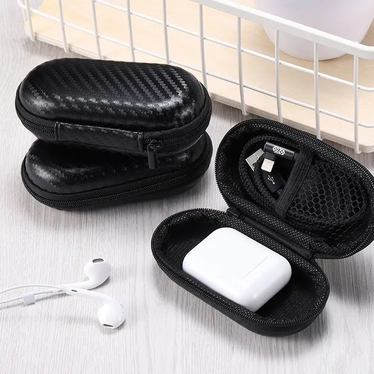 EVA Hard Shell Waterproof Cable Charger Organizer Bags Case Shockproof Earphone Carrying Case Zipper Pouch Headphone Storage Box - view 4