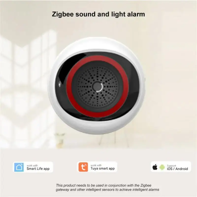 

ZIGBEE Tuya Smart Sound And Light Sensor 100DB 2-in-1 Alarm Battery Usb Dual Power Smart Home Works With Smart Life Hub