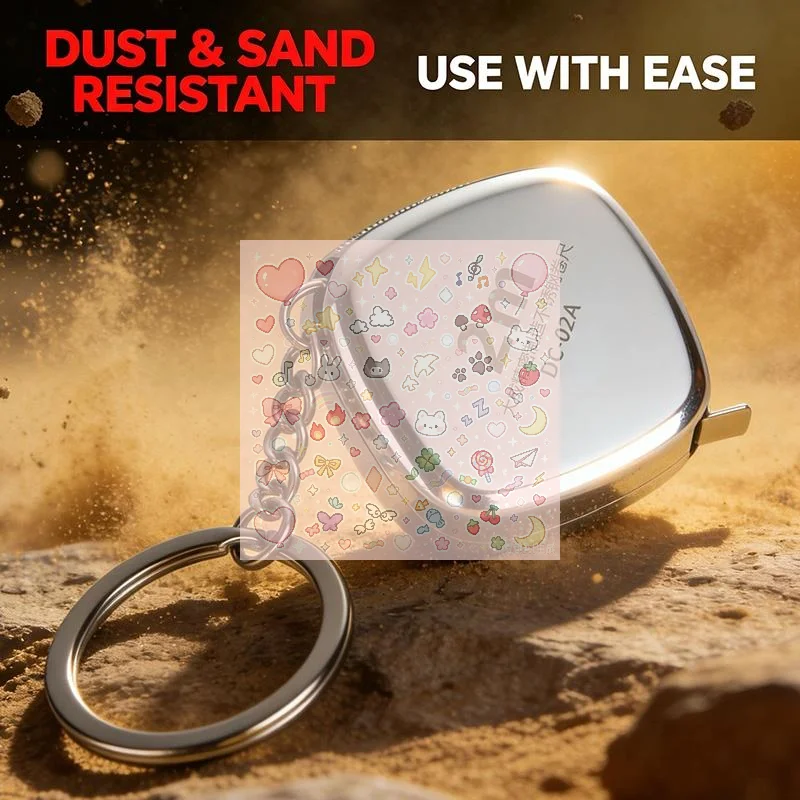 Mini Tape Measure With 2M Measuring Range And Stainless Steel Casing For Daily Measuring Home Repair Craft Projects