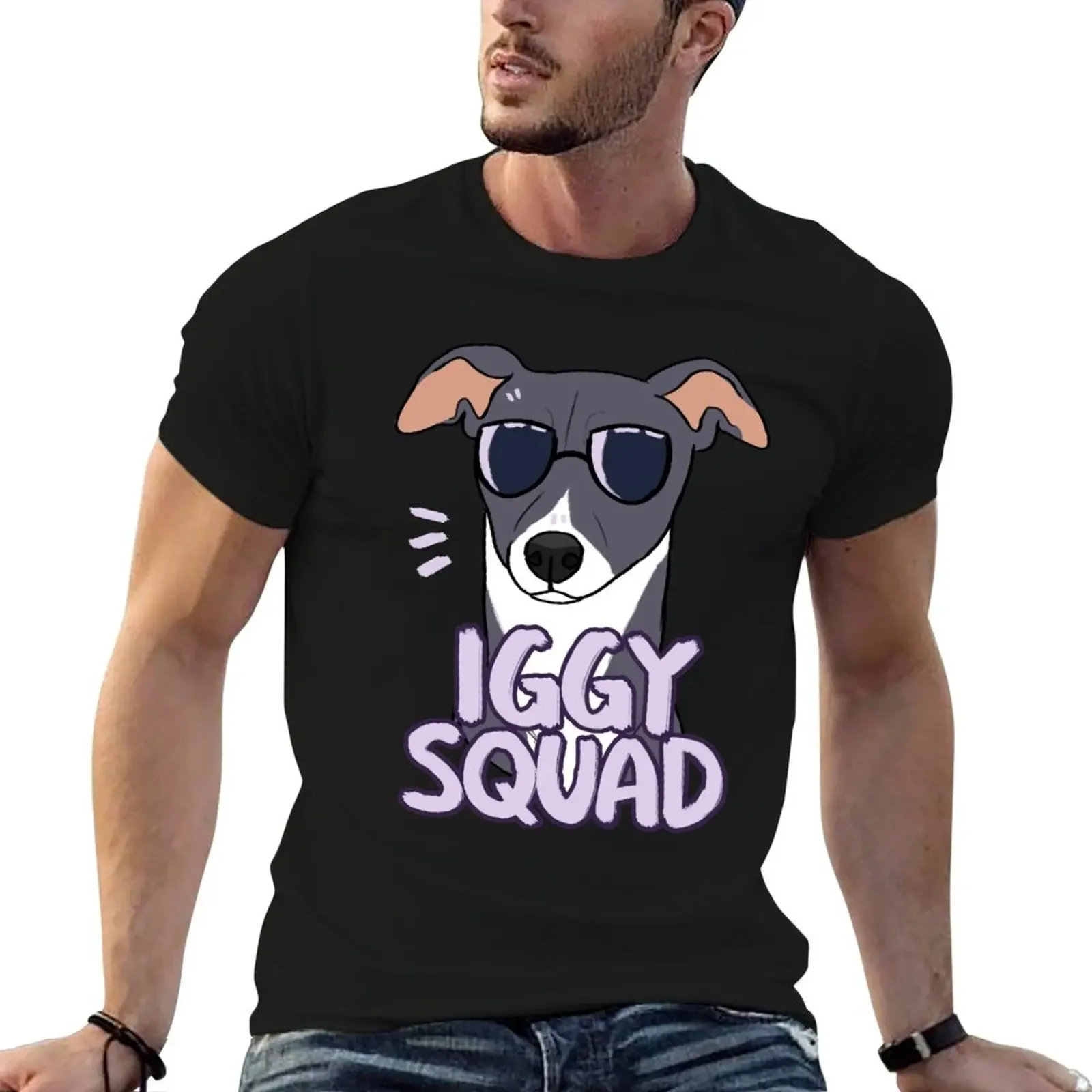 

IGGY SQUAD (blue) T-Shirt sports fans oversized vintage anime t shirts T-shirt men