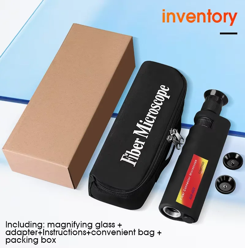 Handheld AUA-400x Fiber Optical Inspection Microscope LED Illumination Anti Slip Rubber