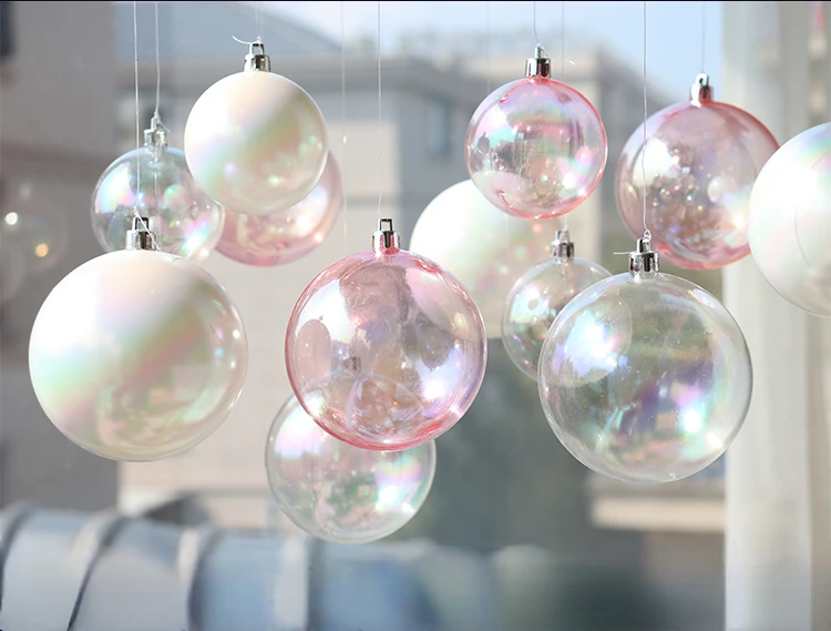 Colorful Transparent Ball for Christmas Decoration, Magic Bubble Ball, Beautiful Birthday Party, Table Decoration, 6Pcs