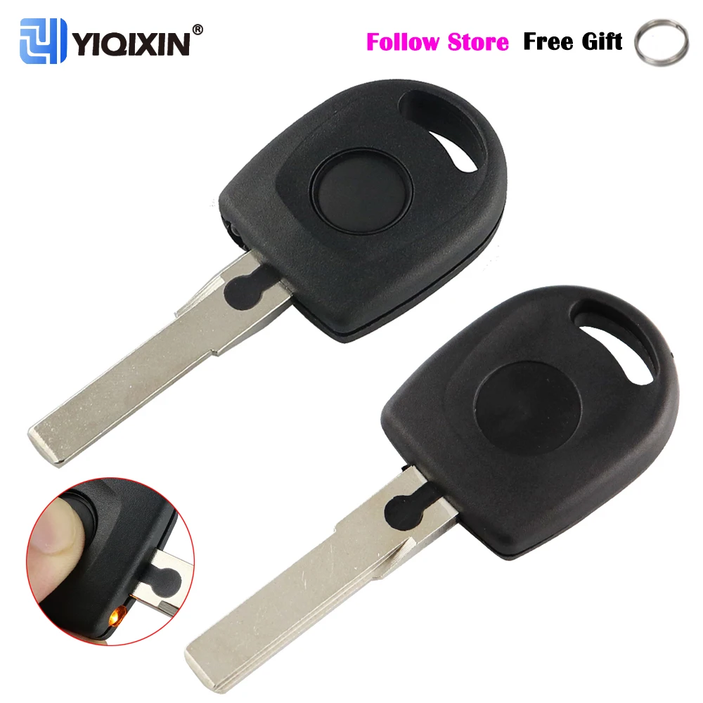 

YIQIXIN Чехол для автомобильного ключа для VW Polo Golf SEAT Ibiza Leon B5 Passat SKODA Octavia светильник кой Fob HU66 Blade Blank ID48 покрытие чипа