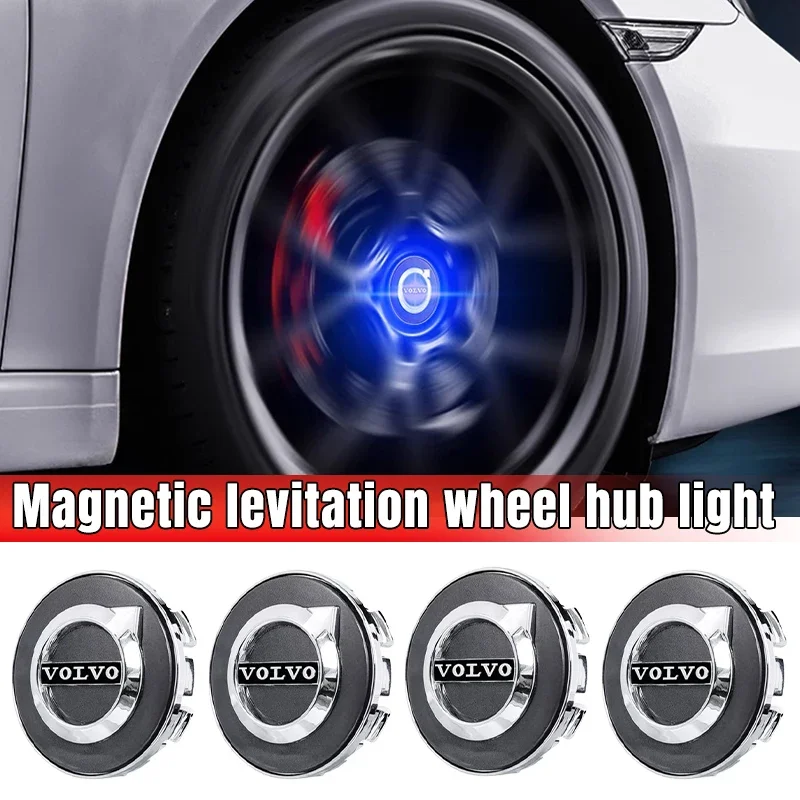 Hub light Car Floating Illumination Wheel Caps LED Light Center Cover Lighting Cap For Volvo XC40 XC60 XC90 C30 C70 S40 S60 S80