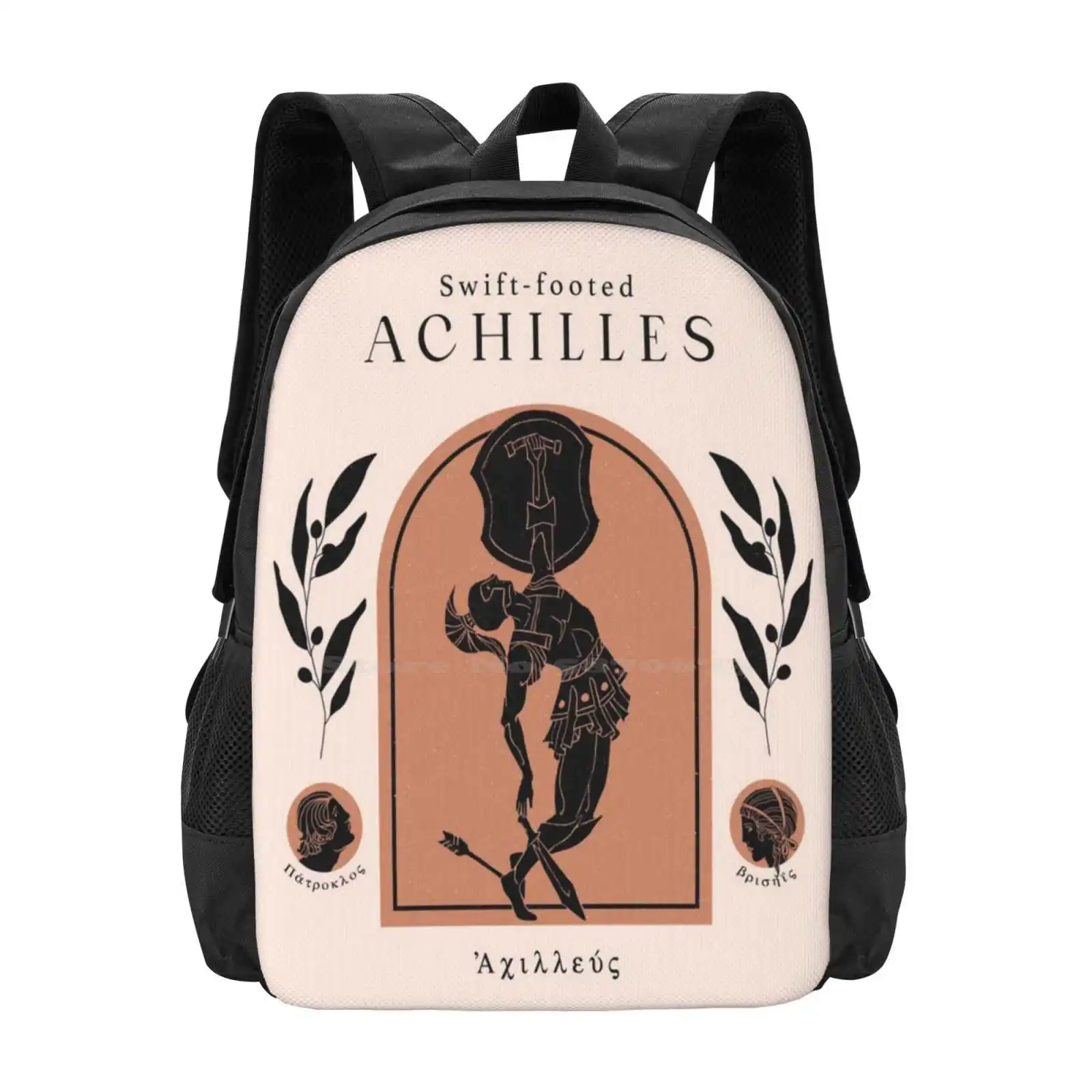 

Swift-Footed Achilles Hot Sale Schoolbag Backpack Fashion Bags Troy Trojan War Achilles And Patroclus Briseis The Iliad Ancient