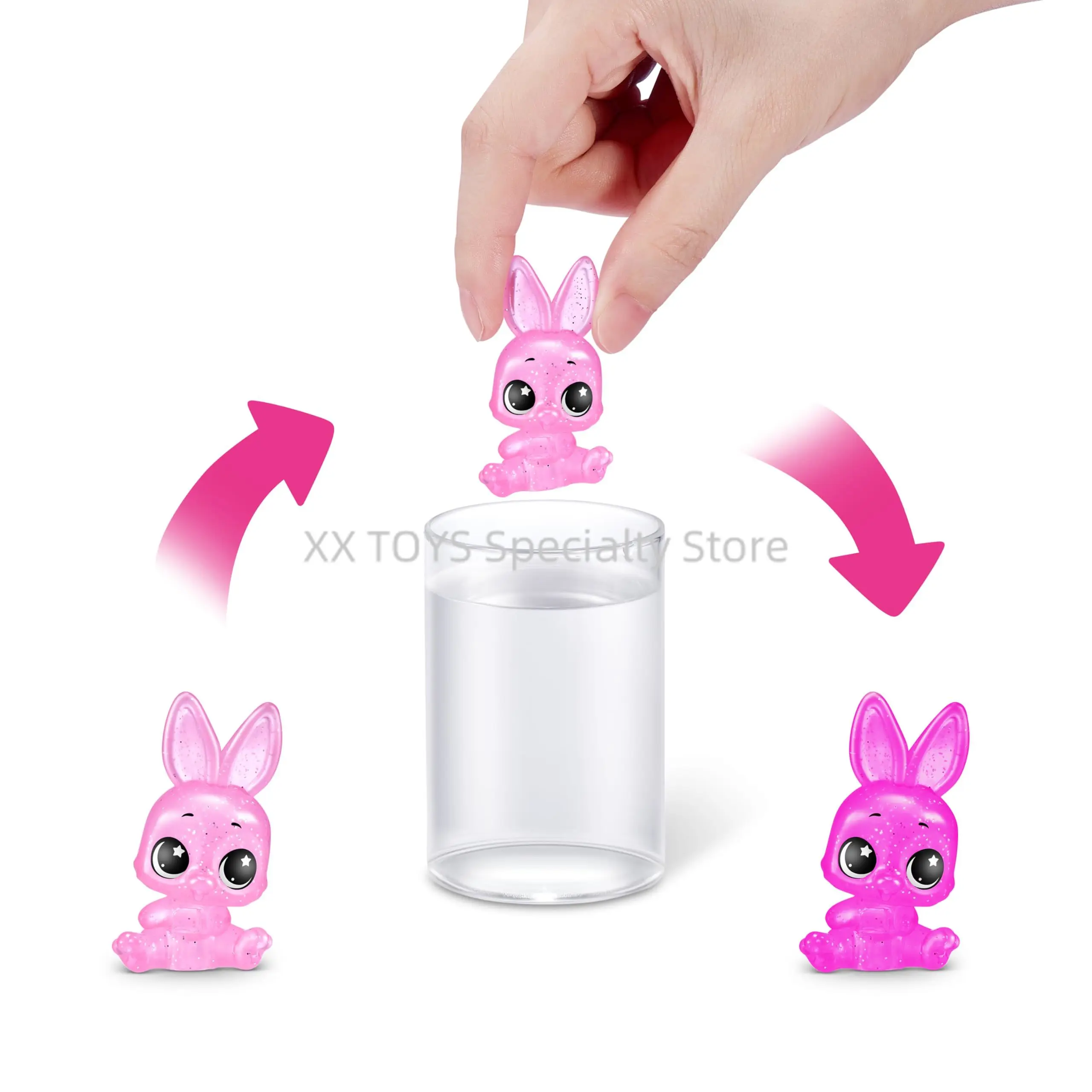 Zuru Pets Alive Magic Bunnies 전자 플러시 장난감 깜짝 대화 형 마술 장난감 토끼 플러시 인형 소녀 생일 선물