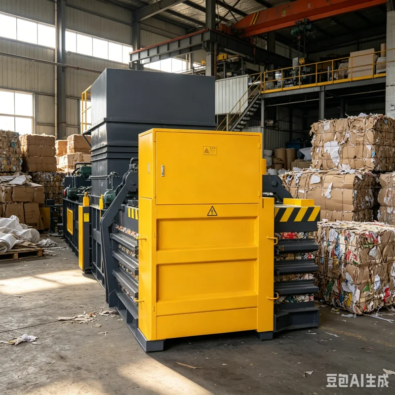 Fully Automatic Horizontal Baler Reduce Bale Damage During Discharge For Office Waste Paper Shredding Plant
