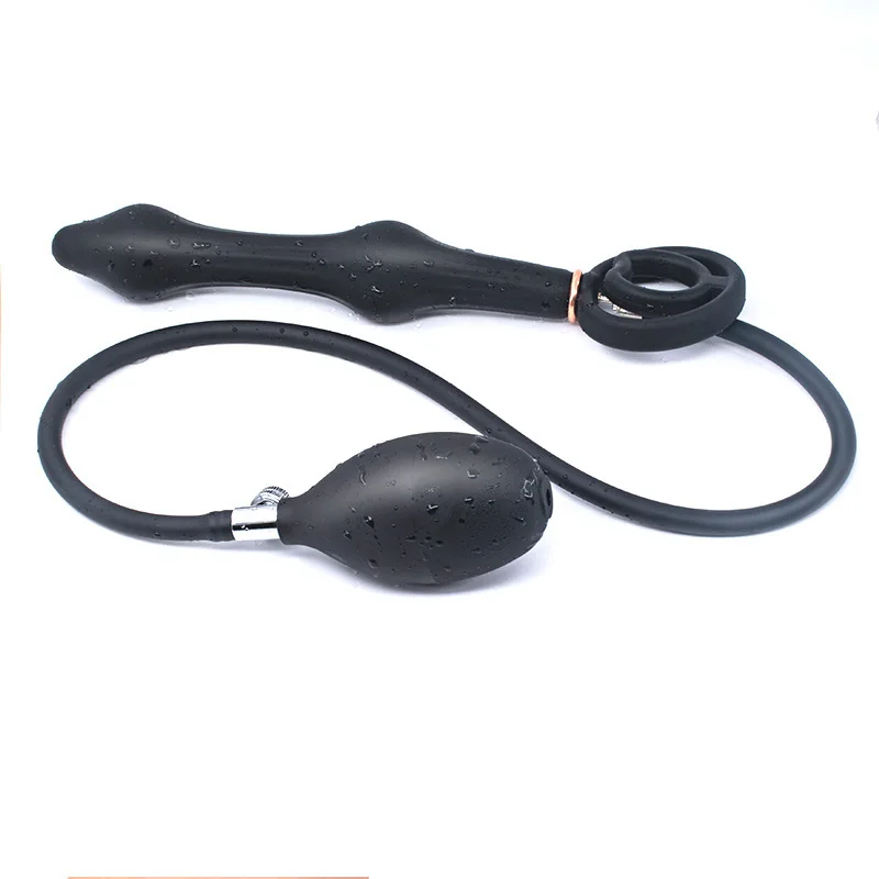 Anal Toys Double bead Inflatable Anal Plug Double Lock Sperm Ring Male and Female Masturbator Vestibular Bead Dilation Sex toys