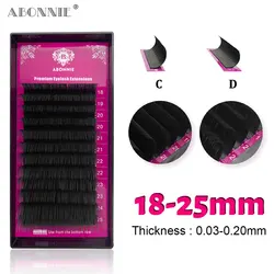 Abonnie 8-25mm pojedyncze rzęsy Premium Classic Volum Lashes Mink Fluffy przedłużanie rzęs wszystkie rozmiary Cilios