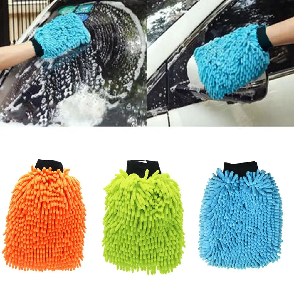 

Перчатки из синели из микрофибры, мягкие двусторонние перчатки без царапин, инструменты для чистки автомобиля, варежка Z6L8