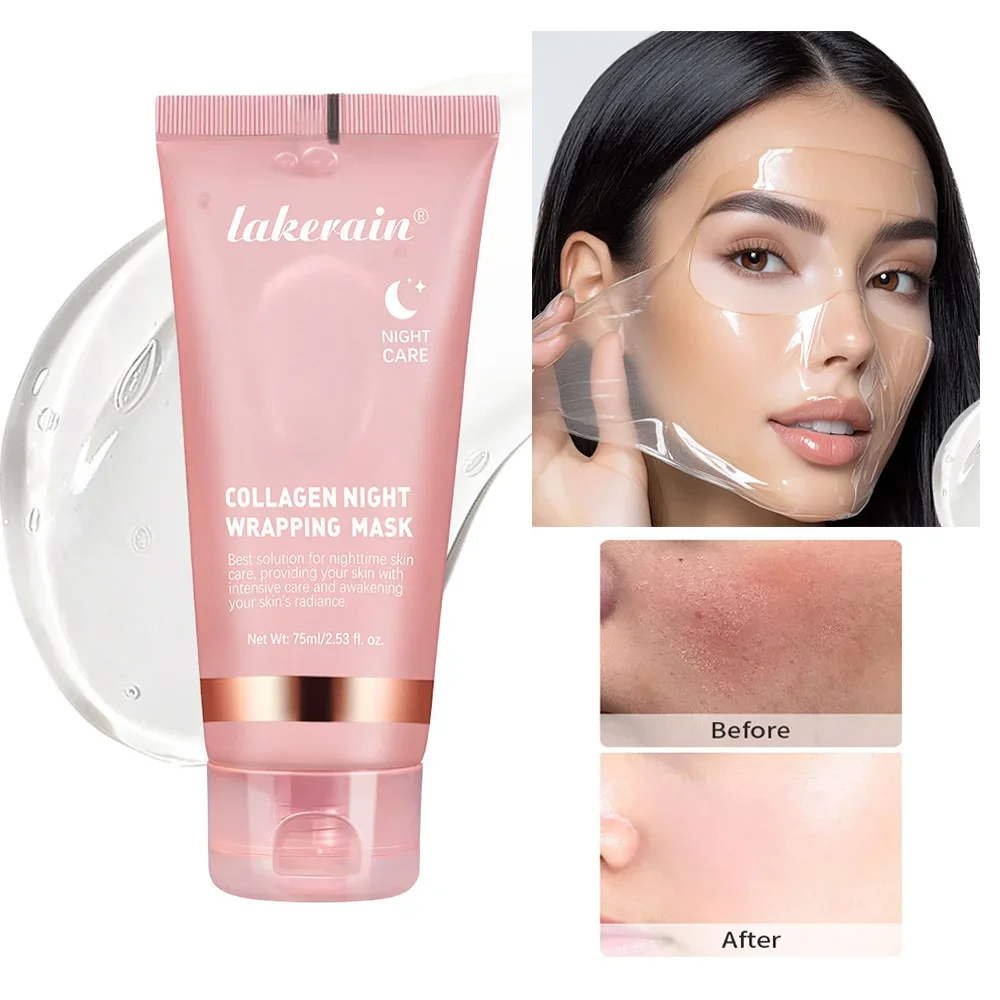 Korean Collagen Face Mask Overnight Face and Care Masks Peel Off Mask Skin Bio Pack Deep Night Wrapping Woman Skin Care