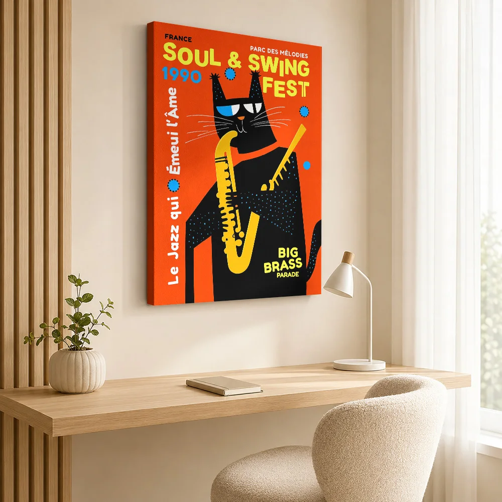 Soul & Swing Fest | Canvas Print Poster Customized Gaming Anime Wall Paintings Decoration for Teen Bedroom Gift for Collectors