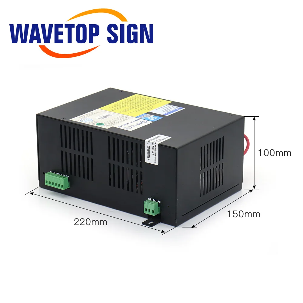 جهاز تزويد الطاقة بالليزر wavetoplaser ، ماكينة القطع والنقش بالليزر CO2 ، 38 واط-65 واط ،