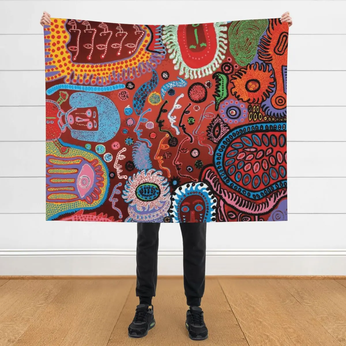 

yayoi kusama fungus Throw Blanket Sofa Soft Beds Plaid Soft Big Blankets