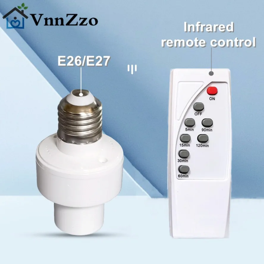 E26/e27 inteligente infravermelho sem fio controle remoto temporizador interruptor suporte da lâmpada 220v casa multi interruptor de luz quarto interruptor inteligente