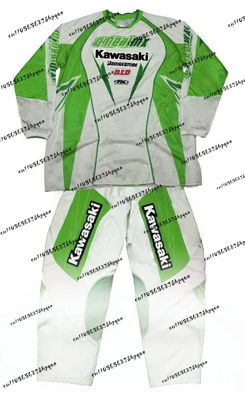 

2026 Kawasaki Off Road Мотоциклетная одежда Мотокросс Джерси с длинными рукавами и брюки Комплект снаряжения MX ATV Байк Костюм Дышащий