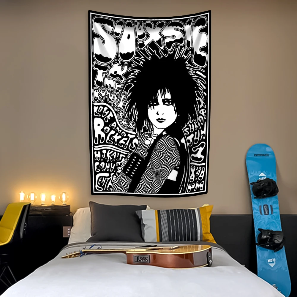 Gothic Rock Band Tapestry Siouxsie And The Banshees decorazione della casa camera da letto dormitorio Party sfondo appeso a parete panno di copertura