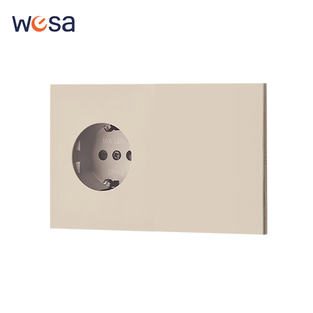 Interruptor de luz de botón cálido, enchufe de pared de pintura con sensación de piel integrada, Panel integrado, combinación DIY, pintura integrada para el hogar