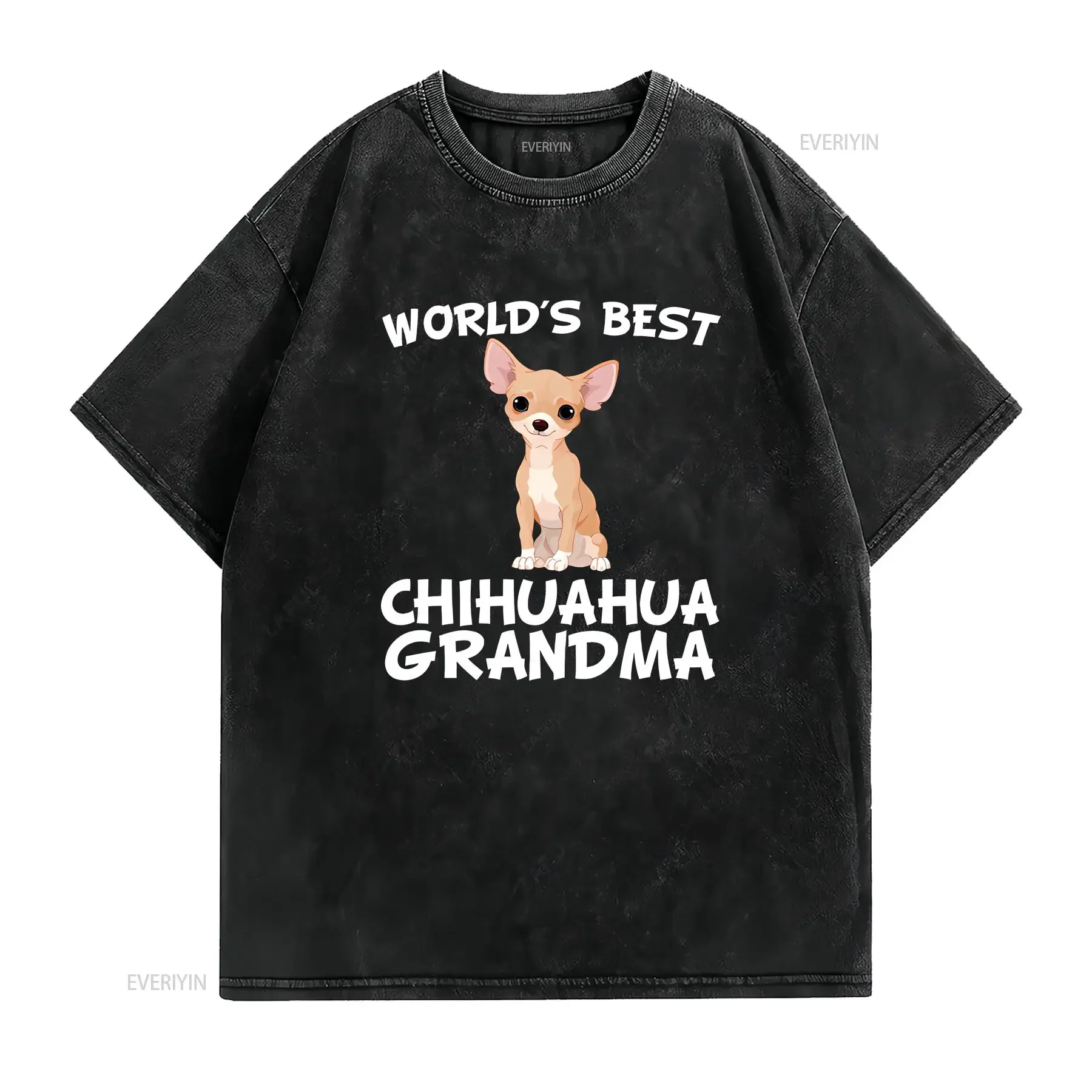 World's Best Chihuahua Grandma Dog Owner T Shirt by Really Awesome vintage Washed Soft Versatile Casual Breathable Stretched