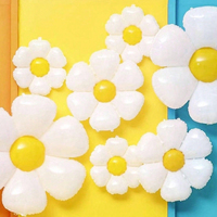 10pcs 50cm Mini Daisy Shape Balloons Flower balloon Wedding Decorations Birthday Party Decoration Photo Props