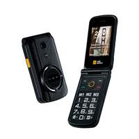 AGM M8 Security+ Flip Mobile Phone Elderly Feature Phone SOS Quick Call English Keyboard No Camera Cellphone