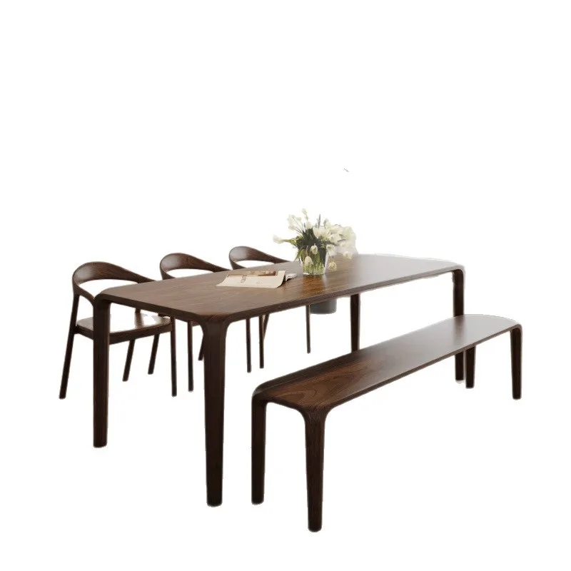 

Solid wood dining table, rectangular Chinese simple light luxury tenon and mortise dining table