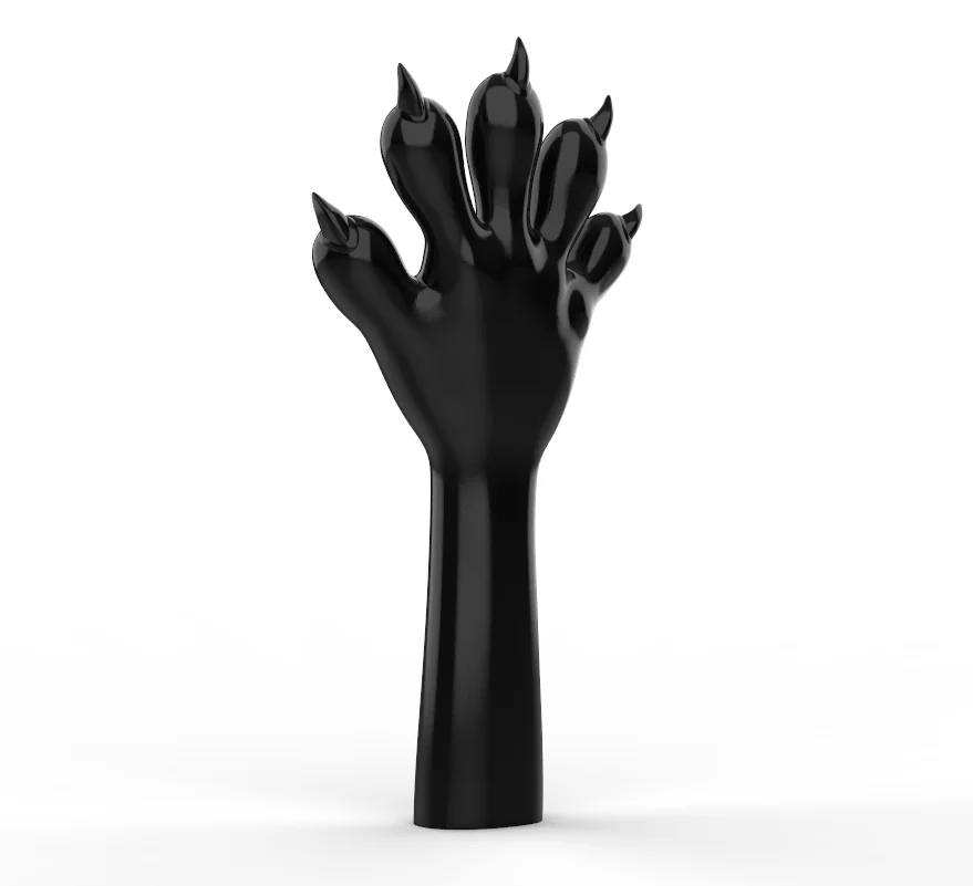 Furrjoi – une paire de Costumes de Cosplay en Silicone, patte de chien entière et foncée, gants doux, vêtements serrés pour fête réaliste, Halloween