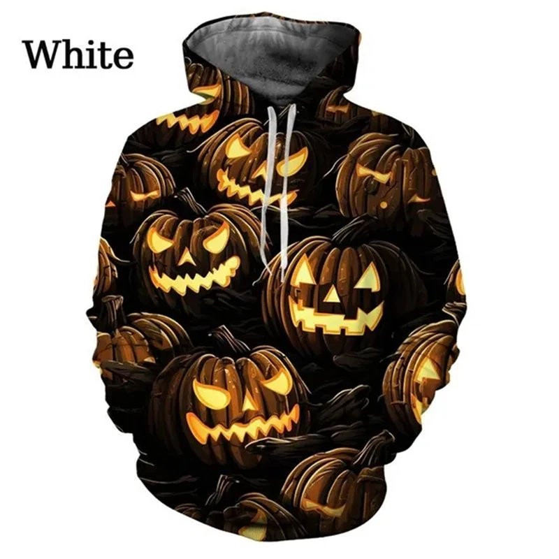 Lantern Pumpkin Pattern 3D Print Hoodies Men Women Oversized Hoodie Pullovers Hooded Sweatshirts Tracksuit Coats Kids Clothing