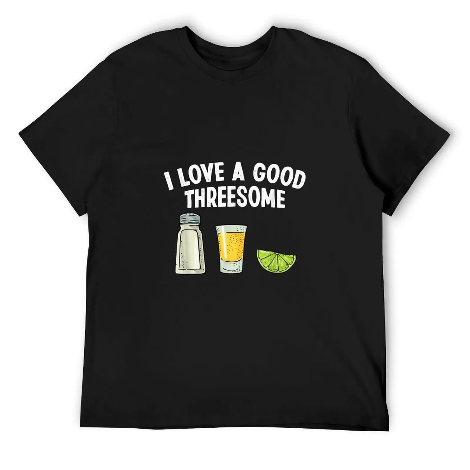 

Bartender I Love A Good Threesome Drinking Bartending Barman T-Shirt sweat oversizeds T-shirts for men cotton