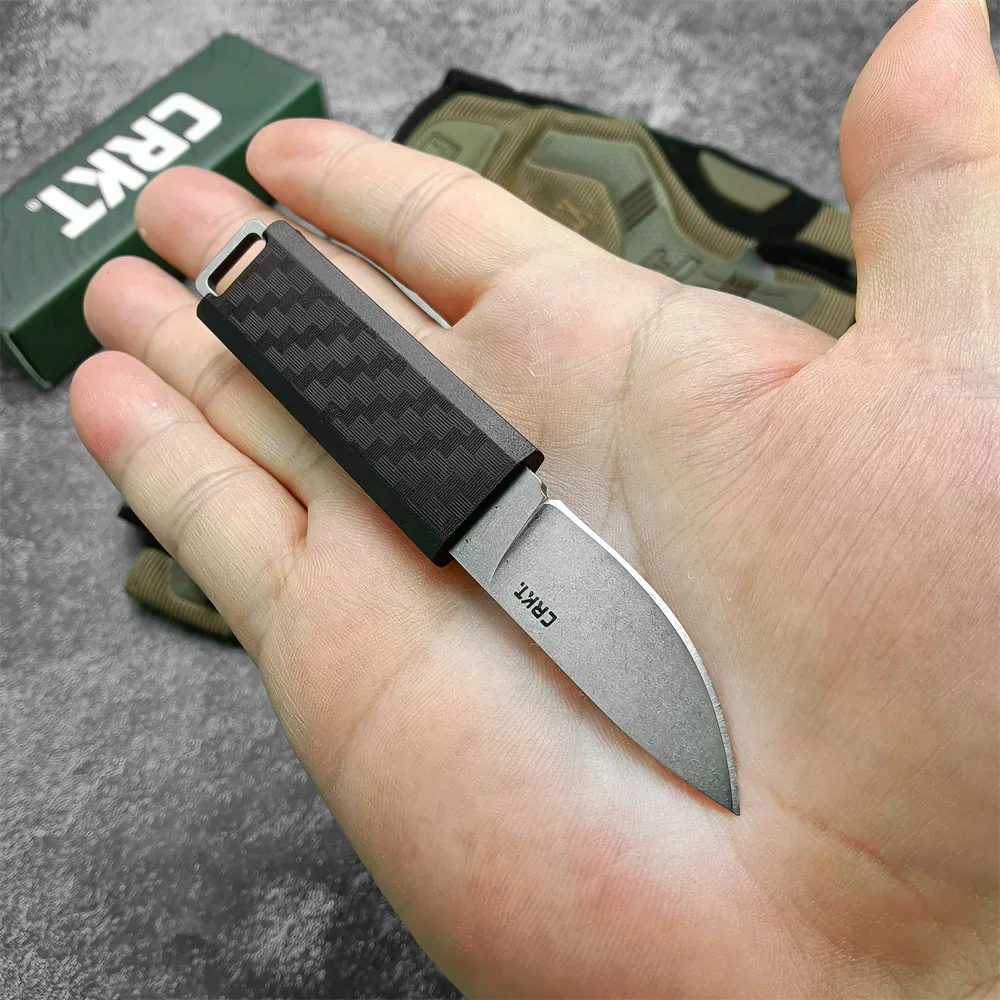 CR 2425 MINI Pocket Knife Small Fixed Blade Knife 8Cr13Mov Blade Nylon Glass Fiber Handle Outdoor Camping Hiking Fishing Knife