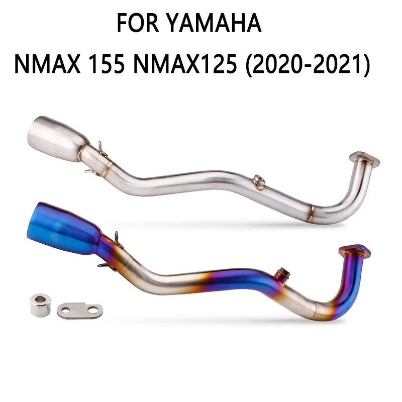 

Motorcycle Exhaust System Stainless Exhaust Pipe 51MM Muffler Slip-on Header Pipe for YAMAHA NMAX125 NMAX 155 2020 2021