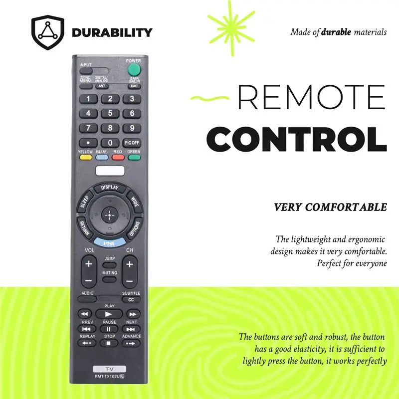 DTC6 Smart Tv Remote Control For Sony Rmt-Tx102U For Rmt-Tx100D Rmt-Tx101J Rmt-Tx101D Rmt-Tx100E Rmt-Tx101E Rmt-Tx200