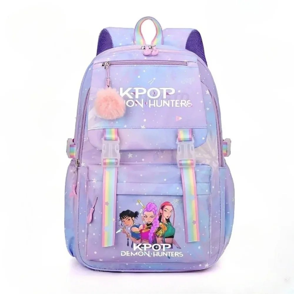 Hot Miniso KPop Demon Hunters Daily Bagpack Hot Movie Print Backpacks for Girl Boy K-Pop Fashion Casual Students School Backpack