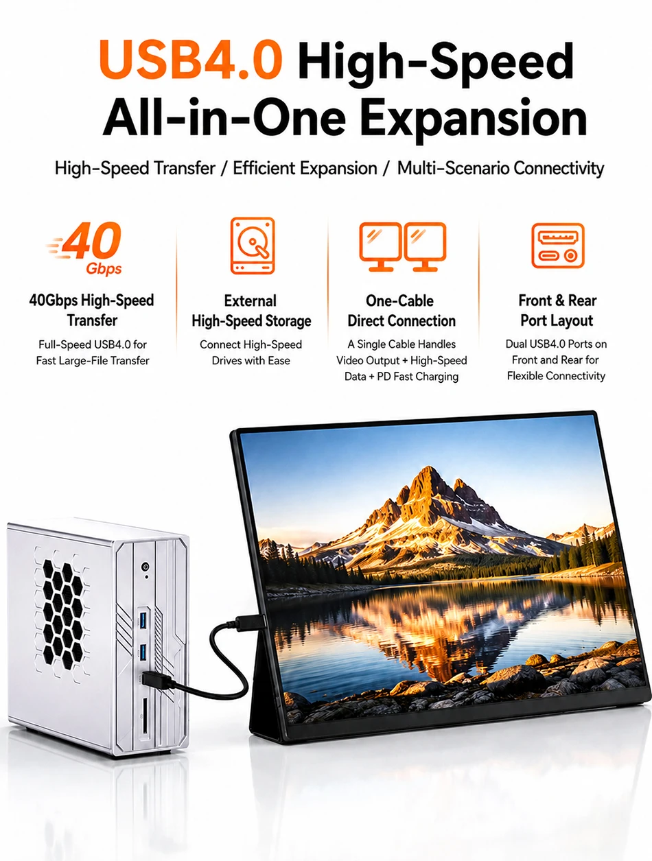 MSECORE AI Max+395 Mini PC AMD Radeon 8060S IGPU 126TOPS AI Compute LPDDR5X 10G+2.5G Dual LAN WiFi6E Windows11 8K Gaming Desktop