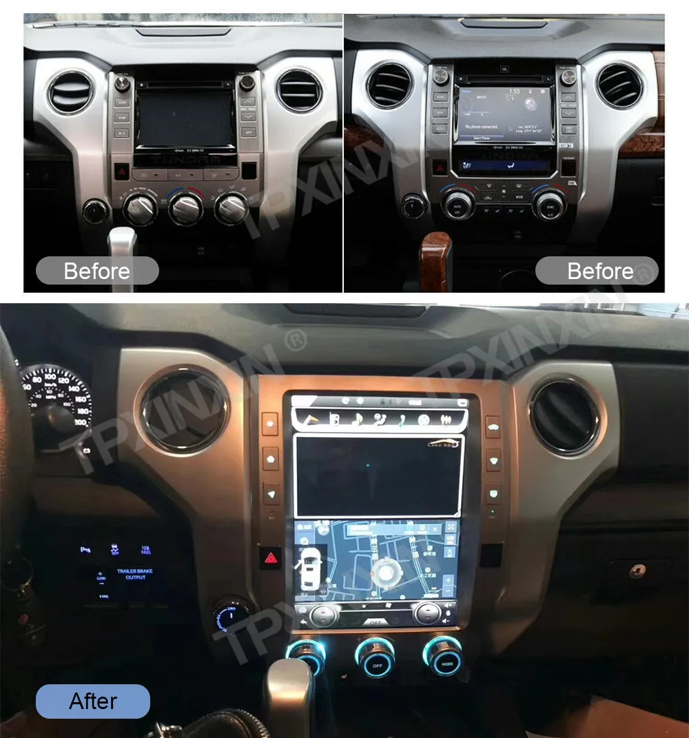 لتويوتا تندرا 2014-2020 راديو السيارة الاندورويد الوسائط المتعددة مشغل فيديو لاسلكي Carplay Autoradio ستيريو نظام تحديد المواقع والملاحة رئيس وحدة #1