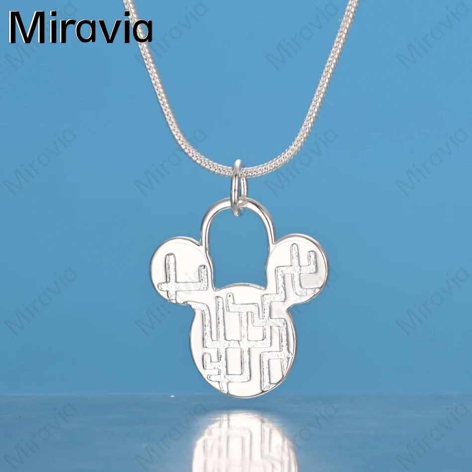 

Miravia 925 Sterling Silver Glossy Kitten Pendant Necklace Women'S Exquisite Cute Wedding Party Jewelry