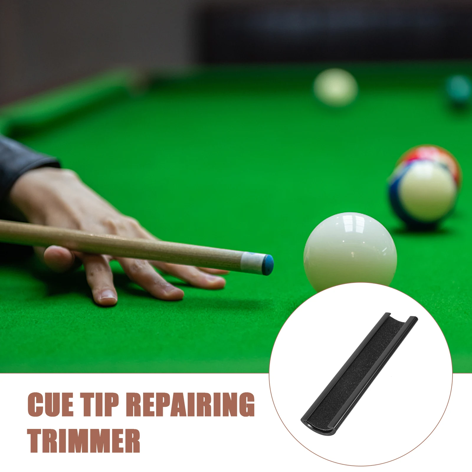 

Cue Tip Billiard Cue Pool Repair Tool Pool Snooker Billiard Repair Sander Sandpaper Burnisher Scuffer Trimmer Lightweight