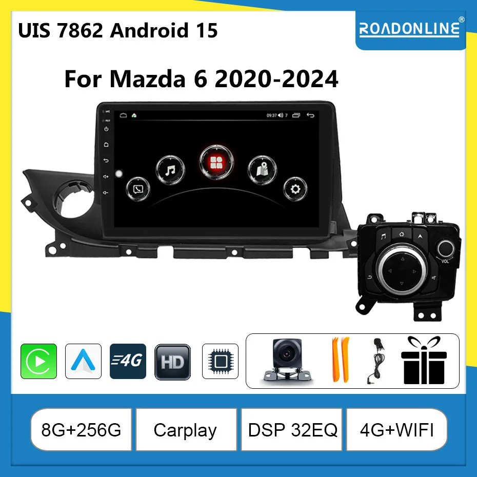 

For Mazda 6 2020-2022 1280*720 Resolution UIS 7862 Octa-core 8+256gb Car Navigation CarPlay Car Radio Multimedia Video Player