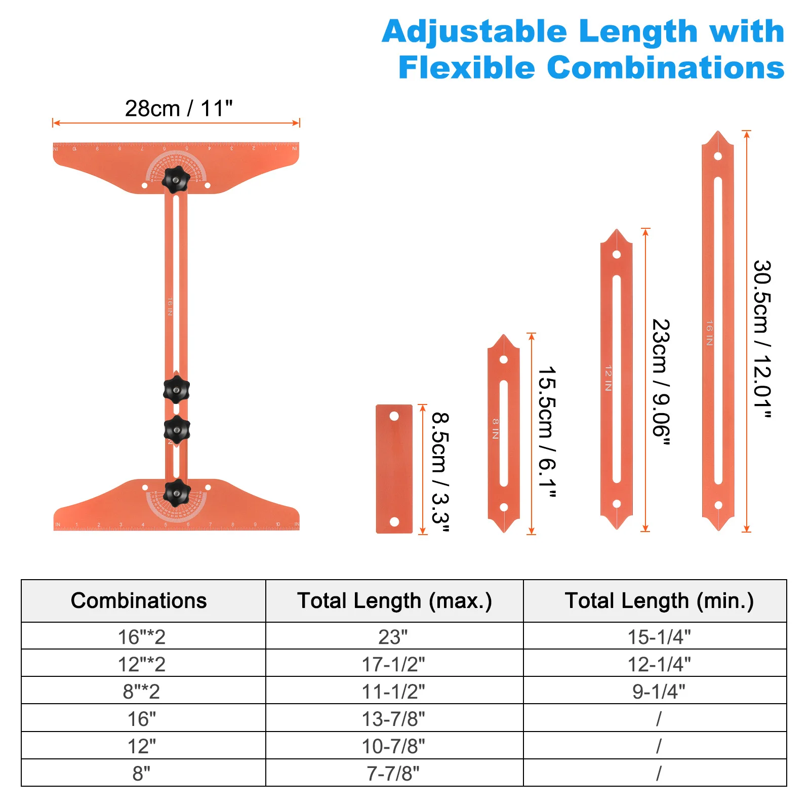 Stair Tread Template Tool Stair Tread Jig Accurately Measuring Angle and Length Suitable for Stairs Risers Partition