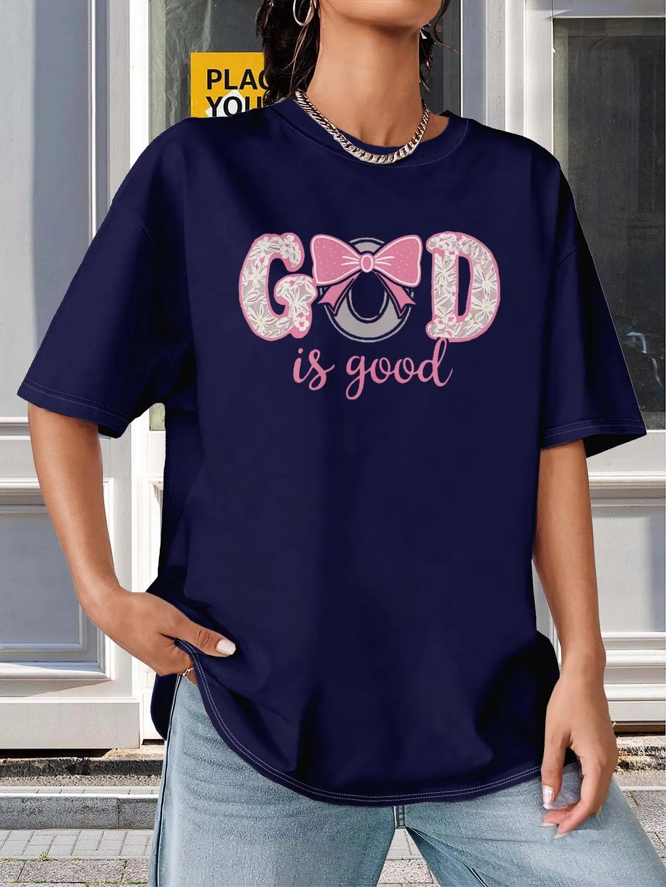 

Plus Size Inspirational Faith Themed Elegant Fashion Piece For Style Enthusiasts Who Embrace Uplifting Messages