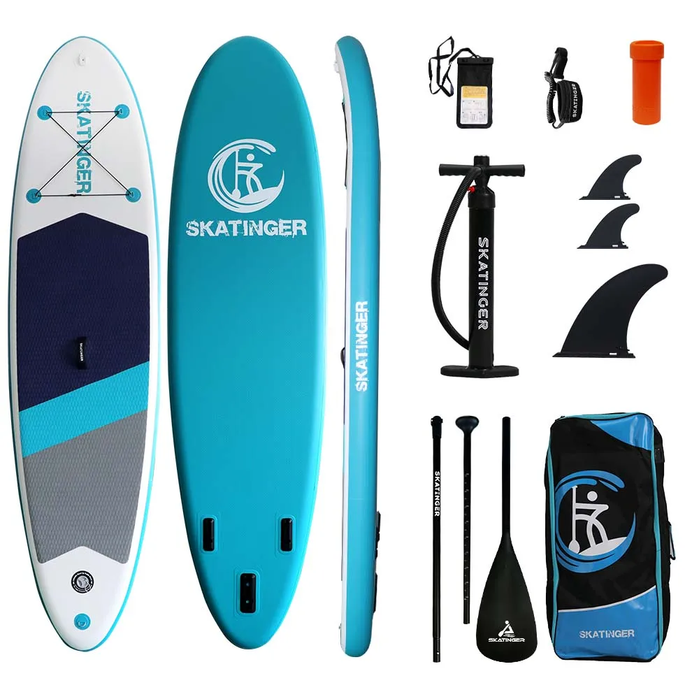 Skatinger Inflatable Stand-Up Paddle Board Cheap SUP Paddleboard with Drop Stitch Surfing Stock Surfboard SUPBoard Inflat