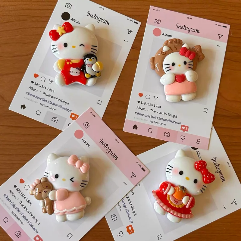 

Sanrio Hello Kitty магнит на холодильник 3D декоративный творческий мультяшный магнит на холодильник DIY орнамент аксессуары Bestie подарок