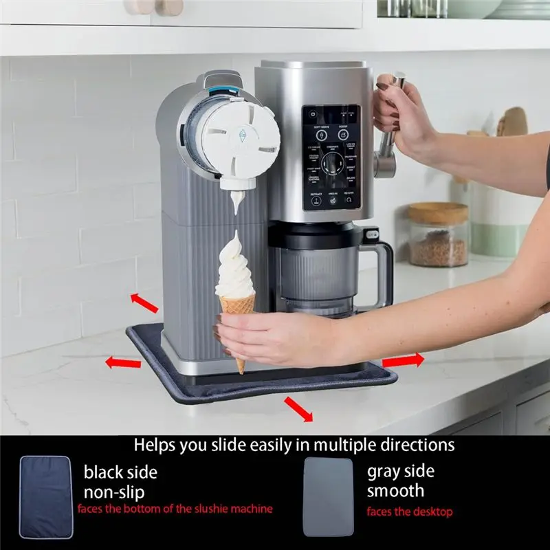 A23F-Non-Slip Sliding Mat For Ninja NC700 NC701 Slushie Machine Portable Ice Cream Maker Mover Pad Ice Cream Accessories