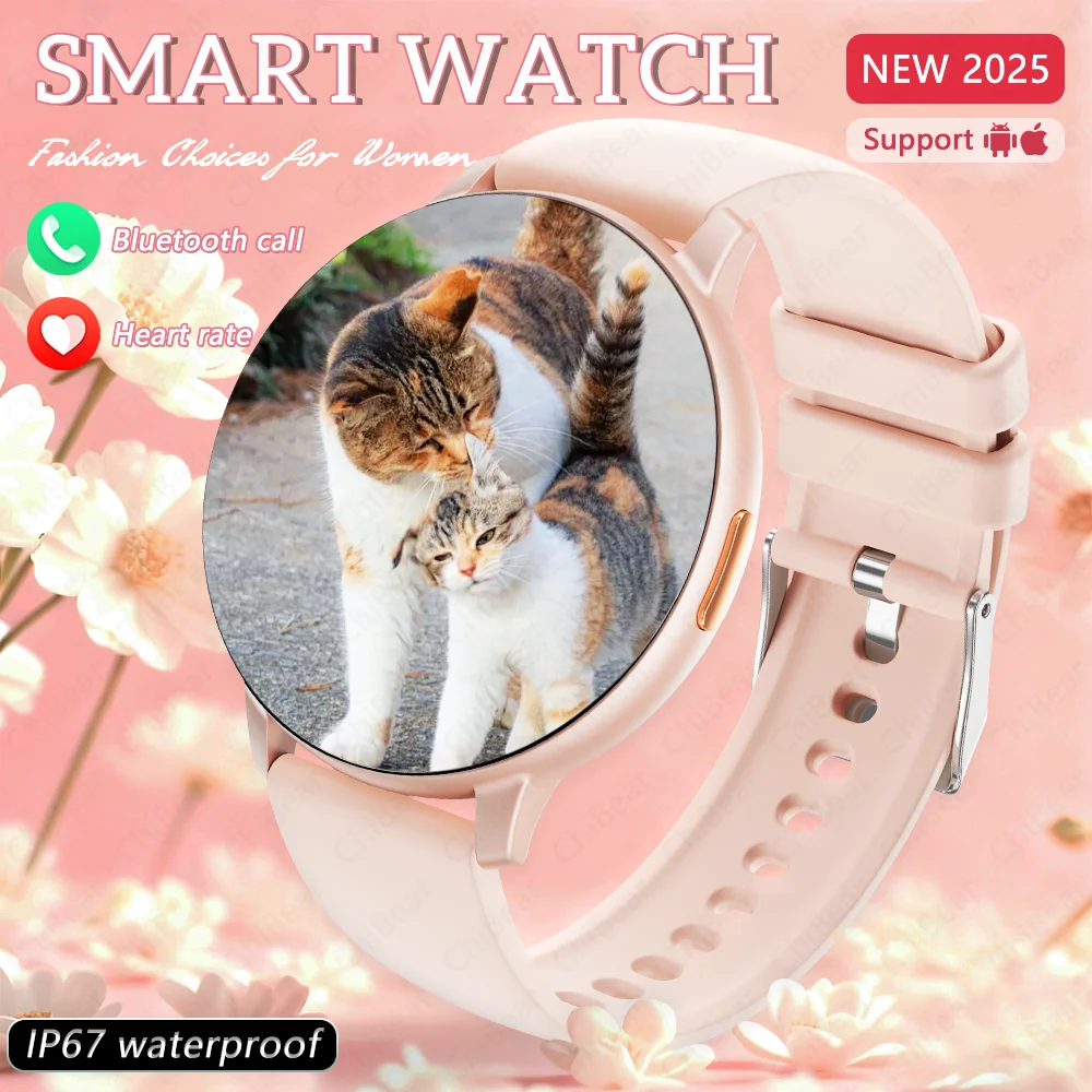 

2025 New Health Smartwatch Women HD Screen Heart Rate Blood Oxygen Bluetooth Call Voice Assistant Waterproof Sports Smart Watch