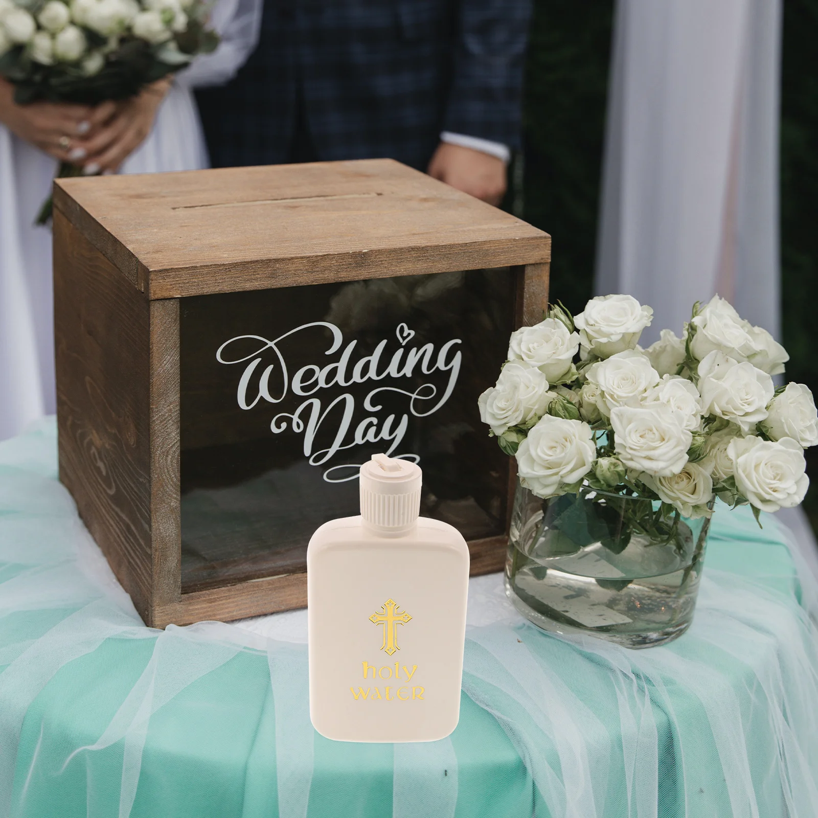 

4pcs Holy Water Bottle Set Mini Apothecary Bottles For Baptism Church Decor Small Refillable Containers Wedding Party Favors