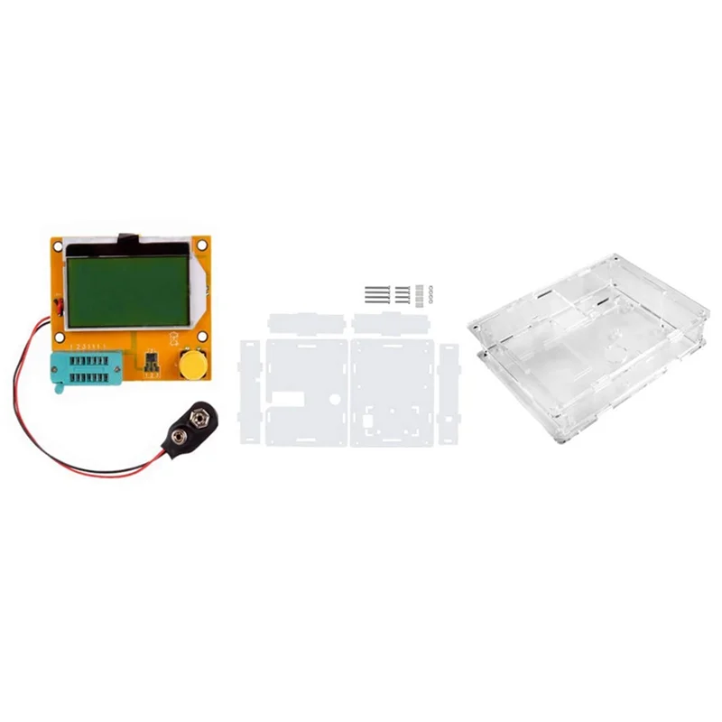 1Set 328 Penguji Transistor Grafis ESR MOSFET Resistensi Rasa Pemeriksa Layar LCD Multifungsi